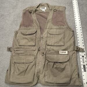 Domke Photogs Vest Mens Tan Photographer Vented Pockets Cotton Size: Medium